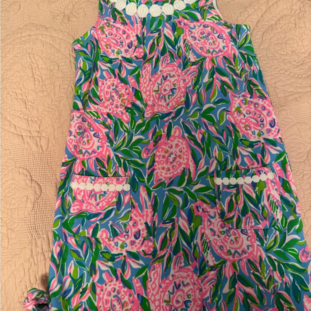 Lilly Pulitzer turtle shift, girls size medium